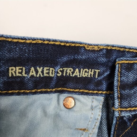 American Eagle Outfitters Jeans Mens 34x33 Blue Relaxed Made to Last Denim - Picture 6 of 10